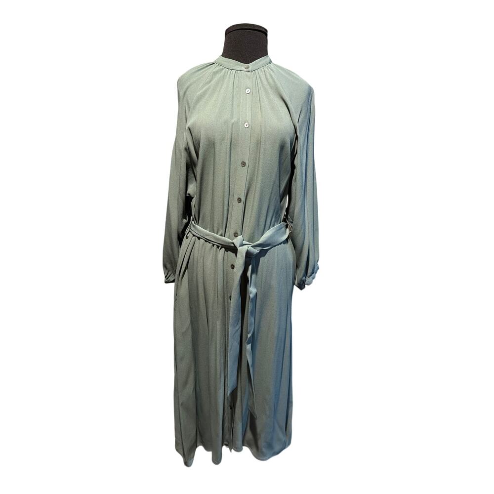 Women's Massimo Dutti Shirt Dress Size S Beautiful Sage Green Color